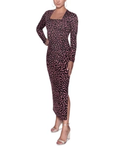Vestido MIDI asimétrico cuello cuadrado Rachel Rachel Roy para mujer talla pequeña - Imagen 1 de 4