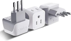 Ceptics Italy travel plug adapter, Chile plug adapter with Dual USA Input, - Picture 1 of 6