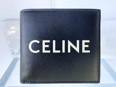 New Celine Men's Wallet Credit Card Black Bi-fold Leather - Image 1 of 4