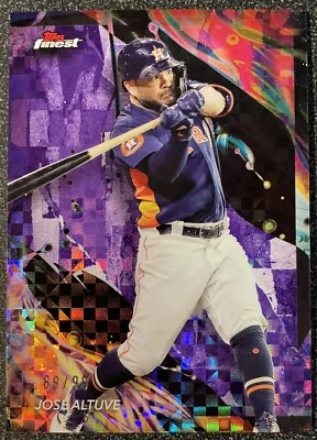 2024 Topps Finest Purple Checkerboard Refractor /99 Uncommon Jose Altuve - Image 1 of 2