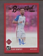 2021-22 Donruss Soccer The Beautiful Game Red Clint Dempsey AUTO 41/49