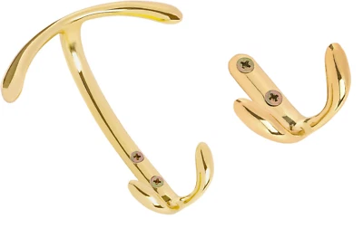 Appendiabiti da parete Oro Ottone Lucido Guardaroba Metallo Ganci Appendiabiti - Immagine 1 di 4