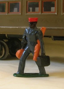 Platform Porter w/luggage, Standard Gauge model train figure, Ives, Dorfan, etc. - Picture 1 of 4