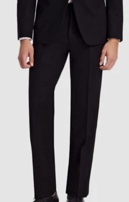 $495 Armani Collezioni Para hombres Negro Esmoquin Lana Vestido Traje Pantalones 40W 32L Foto 1 de 3