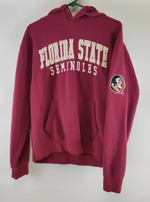 Florida State Seminoles NCAA Maroon Embroidered Hoodie Hooded Sweatshirt Size L - Image 1 of 4