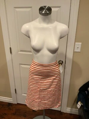 J. Crew красный и белый в полоску "The No. 2 Юбка-карандаш», размер 4 - Изображение 1 из 4