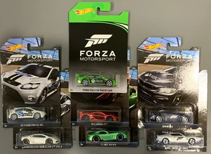 2017 Hot Wheels Forza Motorsport Compete Set of 6 + Ford Falcon Chase - 7 Total - Picture 1 of 9