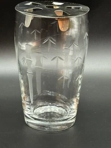 NORITAKE SASAKI BAMBOO Crystal Cocktail SHAKER Missing Part Of Lid Possible Vase - Picture 1 of 11