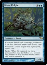 WOTC MtG Shadowmoor River Kelpie (R) (Foil) EX