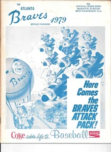 Vintage 1979 ALANTA BRAVES SPRING TRAINING Score Book, Dale Murphy, Bobby Cox - Picture 1 of 3