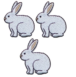 Mini Bunny Rabbit Applique Patch - Baby Cottontail 1" (3-Pack, Iron on) - Picture 1 of 1