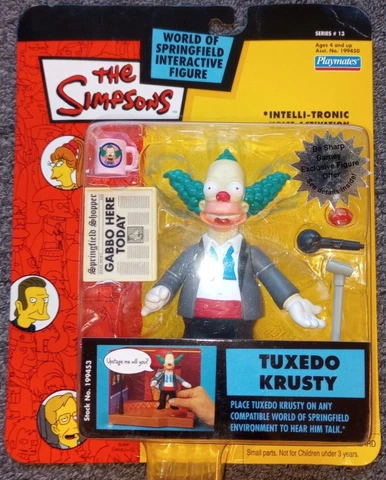 TUXEDO KRUSTY CLOWN The Simpsons Playmates WOS Series 13 Action Figure NIB Cover