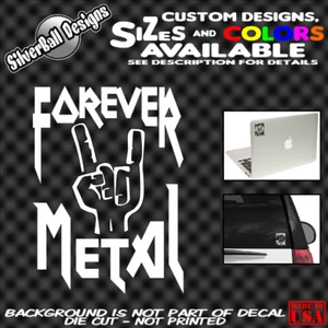 FOREVER METALL Hörner maßgeschneidert Vinyl Aufkleber Auto Fenster Stoßstange Slayer Megadeth Mosh - Bild 1 von 1