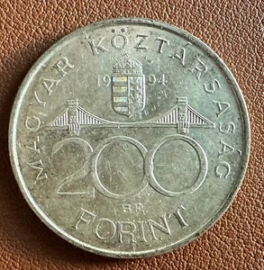 Hungary Third Republic 200 Forint Coin 1994 BP - Picture 1 of 2