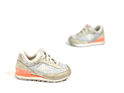 New Balance 515 KL515MFY grigio e rosa bambini giovani US 5
