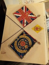 Xm39 Postcard Unused Queen's Lancashire Regiment Colours 