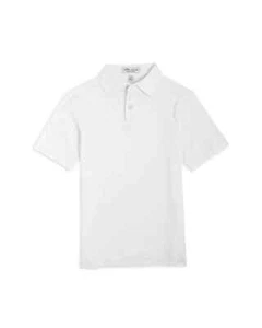 Peter Millar Boys Solid Youth Performance Jersey Polo Shirt White Size XS 5 - 6 - Picture 1 of 3