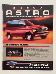 Chevy Astro Van Vintage 1985 Print Ad - Picture 1 of 1