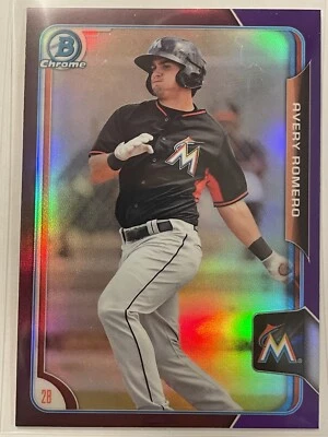 2015 Bowman Chrome Prospects Purple Refractor /250 Avery Romero #BCP79 Baseball - Image 1 of 3