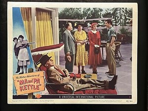MA AND PA KETTLE 1949 ORIGINAL LOBBY CARD, MARJORIE MAIN, PERCY KILBRID