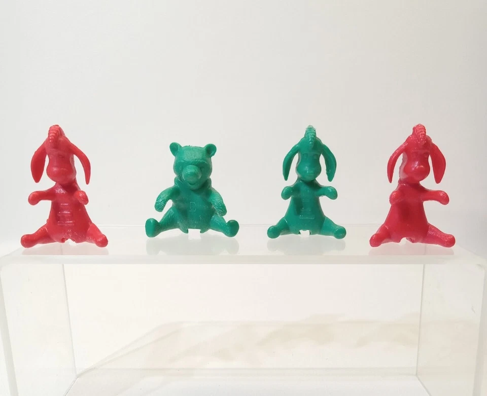 Lote de 4 figuras Winnie the Pooh de cuchara premium de cereales Nabisco de la década de 1960 Foto 1 de 4