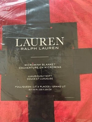 BNWT Lauren Ralph Lauren Micromink Plush blanket, Pick size/color Foto 1 de 4