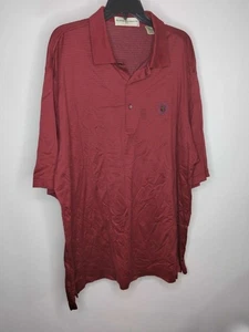 Fairway & Green Mens  Golf Shirt XXL Color Red Short Sleeve Button Up Collard  - Picture 1 of 3