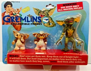 1984 LJN GREMLINS GIZMO STRIPE FIGURE CONFEZIONE DA 3 FIGURINE SIGILLATA IN CONFEZIONE - Foto 1 di 2
