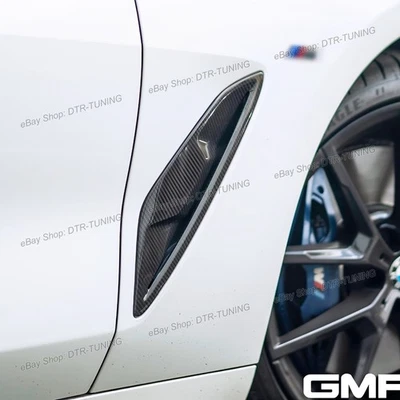 Carbon Fiber Side Grilles Air Vent Covers For BMW 8-Series 840i M850i Gran Coupe - Image 1 of 4