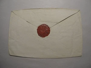 Seltener ungarischer handgeschriebener Umschlag um 1800 mit rotem Wachssiegel von Pest - Bild 1 von 7