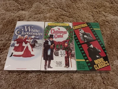 Classic Holiday Movies on Sealed VHS Lot White Christmas, A Christmas Carol - Image 1 of 4