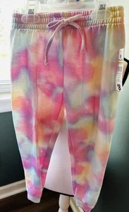 Bobbie Brooks Tie-Dye Print Drawstring Waist Jogger Sweatpants kids L 10/12 - Picture 1 of 9