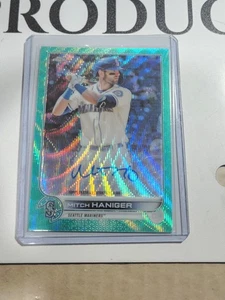 2022 Topps Chrome Mitch Haniger Veteran Auto Aqua Wave Refractor /199 - Picture 1 of 2