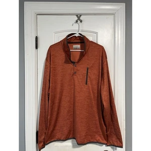 Ocean + Coast Fleece Pullover. Men's XL Orange Gray - Picture 1 of 3