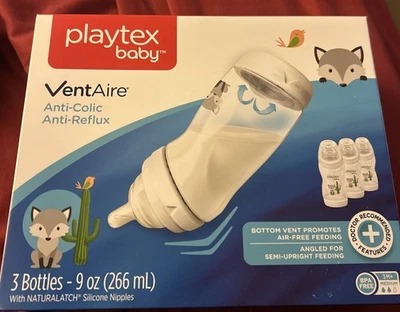 Детские бутылочки для кормления против колик Playtex Baby VentAire упаковка 9 унций 3 НОВЫЕ коробки - Изображение 1 из 4