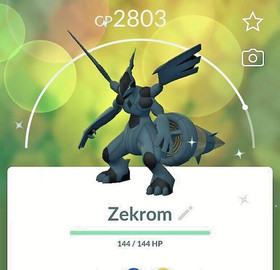 Pok&eacute;mon - Shiny Zekrom - P T C - 80k stardust - Please see description