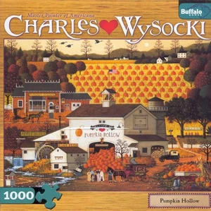 Charles Wysocki Buffalo Games Puzzle Pumpkin Hollow - Bild 1 von 1