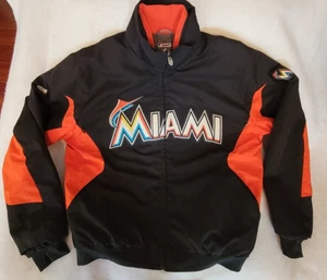Chaqueta cortavientos vintage Throwback Miami Marlins Majestic para hombre MED - Imagen 1 de 9