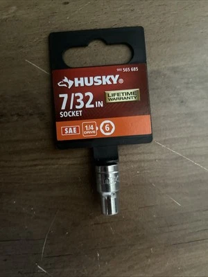 Husky 7/32" Socket for 1/4" Drive 6 Point SAE H4D6P732 - Image 1 of 2