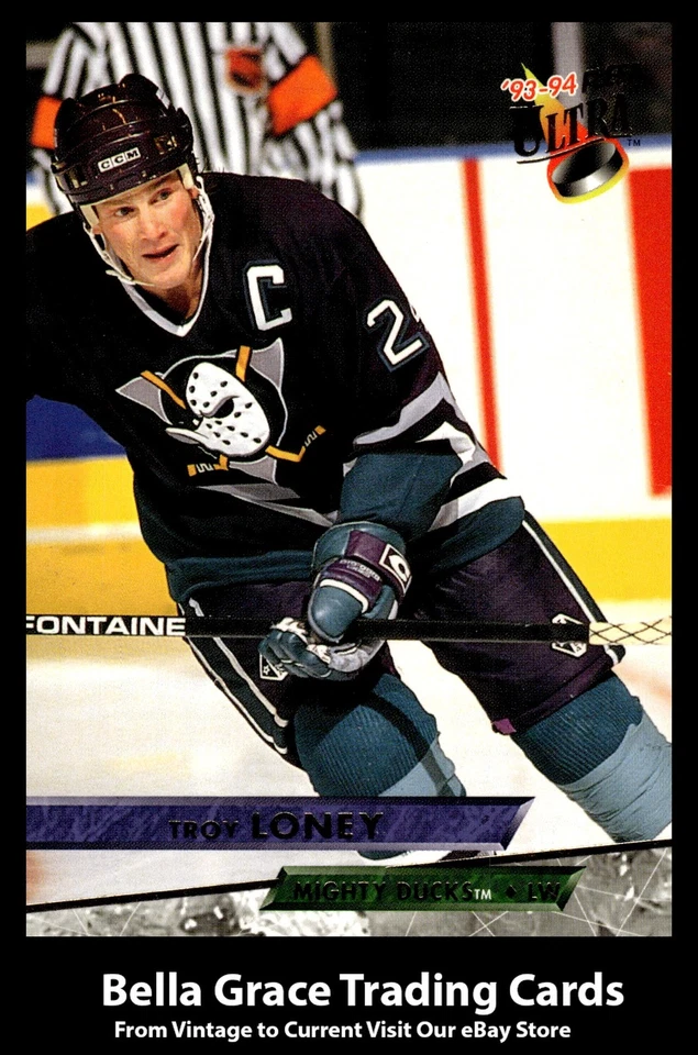 1993-94 Fleer Ultra Troy Loney #259 Anaheim Mighty Ducks NHL Hockey - Image 1 of 2
