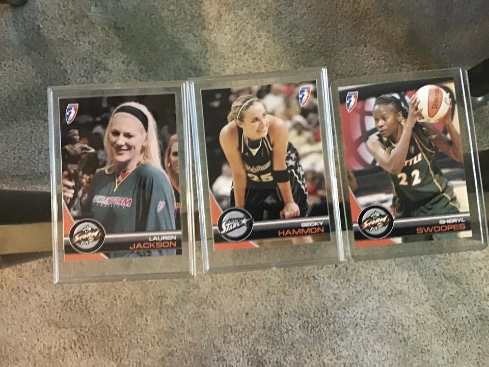 2008 Rittenhouse WNBA - Becky Hammon, Sheryl Swoopes, Lauren Jackson Lot - Image 1 of 1