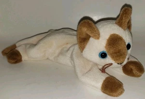 Peluche Ty Beanie Baby Snip 1996 gato siamés retirado sin etiqueta - Imagen 1 de 9