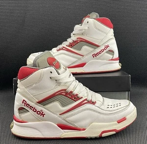 Reebok Pump Sneakers Shoes Twilight Zone Dominique Wilkins Size 9.5 White Red - Picture 1 of 7
