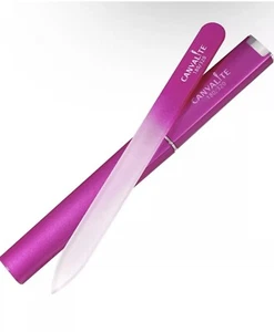 Glass Nail File for Natural Nails Double Sided 180/320 Grit Crystal w/Case - Picture 1 of 5