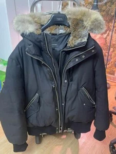Mackage Dixon Nordic Tech Down Bomber With Natural Fur Size 44 - Picture 1 of 6
