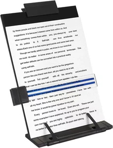 Desktop Document Holder Stand with 7 Adjustable Positions, Black Metal File Orga - Picture 1 of 12
