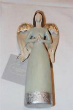 Large Green Standing Angel with silver leaf metal Wings~New with tag!