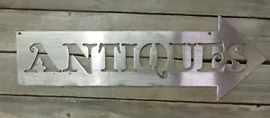 Plasma Cut Antiques Arrow Sign - Picture 1 of 1
