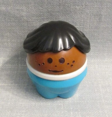 VTG LITTLE TIKES TODDLE TOTS AFRICAN AMERICAN BLUE BOTTOM GIRL DAUGHTER FIGURE - Image 1 of 4