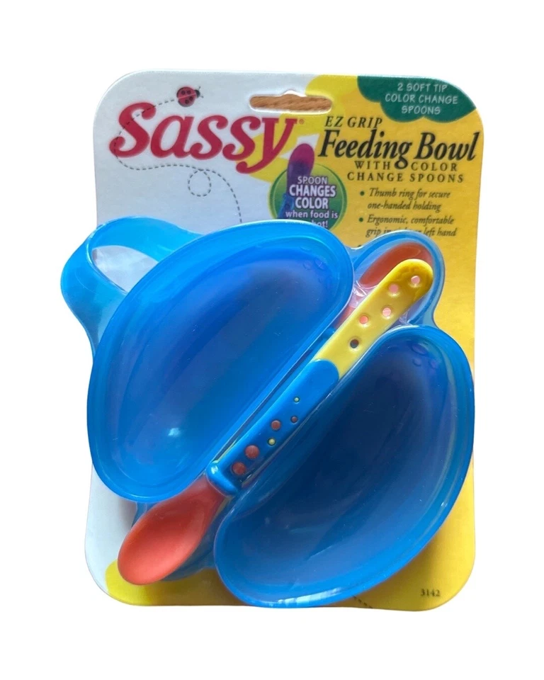 Sassy EX захват кормления чаша новый запечатанный изменить цвет ложки - Изображение 1 из 2